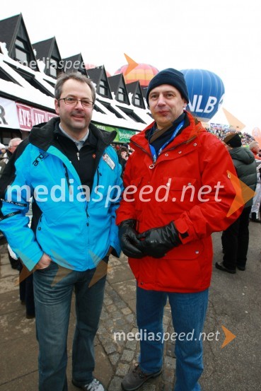 Alojz Stana, predsednik uprave Geoplin in Franc Virtič, komandir policijske postaje 2 Maribor46. Zlata lisica, druženje na Snežnem stadionu in VIP šotoru