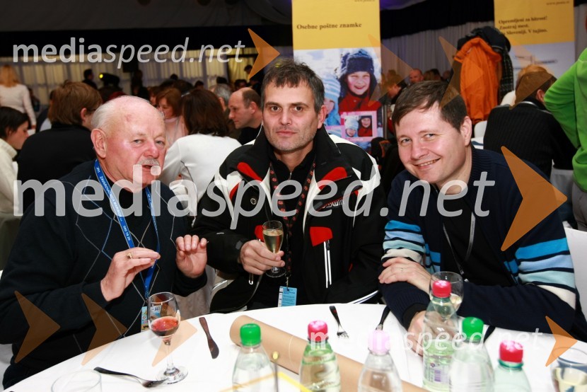 ..., Marko Planinšec, član uprave Zavarovalnice Maribor in mag. Igor Marinič, namestnik direktorja Pošte Slovenije46. Zlata lisica, druženje na Snežnem stadionu in VIP šotoru