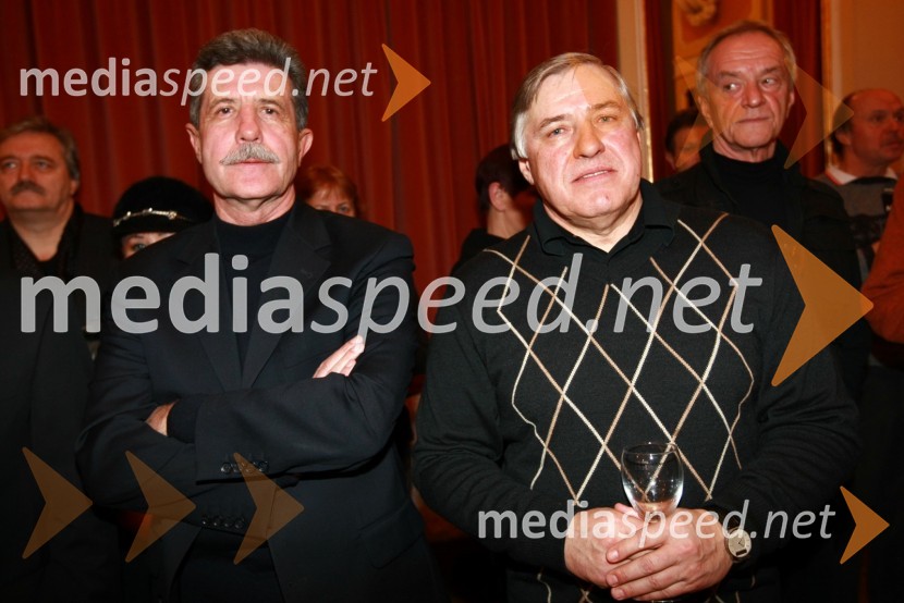 Drago Cotar, predsednik uprave Zavarovalnice Maribor in Andrej Hazabent46. Zlata lisica, sprejem župana Maribora v Narodnem domu