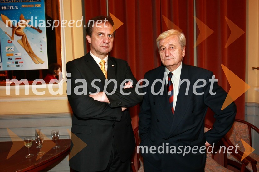 Ivan Simič, predsednik Nogometne zveze Slovenije in Rudi Turk, dr. med. in nekdanji predsednik kluba NK Maribor46. Zlata lisica, sprejem župana Maribora v Narodnem domu