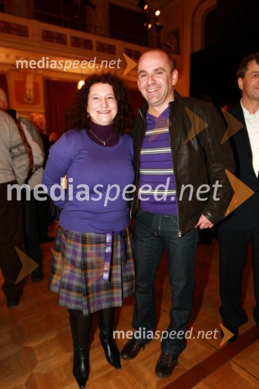 Marjan Hribar, direktor Direktorata za turizem pri Ministrstvu za gospodarstvo in soproga Simona46. Zlata lisica, sprejem župana Maribora v Narodnem domu