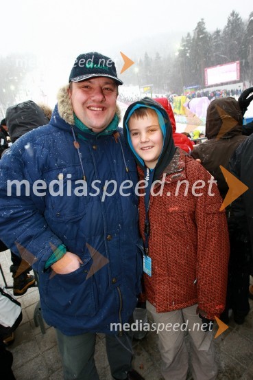 Mag. Božo Emeršič, predsednik uprave Grawe Zavarovalnice d.d. in sin Matic46. Zlata lisica, druženje na Snežnem stadionu in VIP šotoru