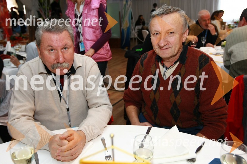 Geza Farkaš, načelnik upravne enote Murska Sobota in Mirko Šabjan, direktor Komunale Murska Sobota46. Zlata lisica, druženje na Snežnem stadionu in VIP šotoru
