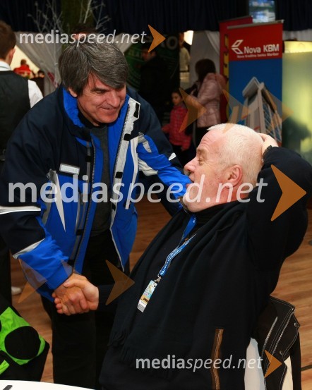 Tone Anderlič, poslanec in Marjan Pinter, direktor Konstruktor vgr. d.o.o.46. Zlata lisica, druženje na Snežnem stadionu in VIP šotoru