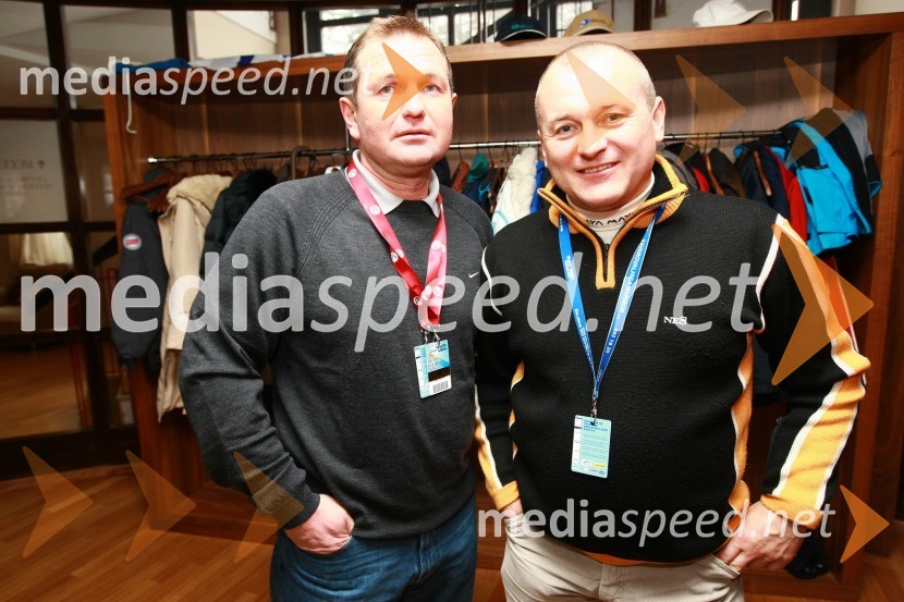 Matjaž Kek, selektor slovenske nogometne reprezantance in Franc Kangler, župan Maribora46. Zlata lisica, druženje na Snežnem stadionu in VIP šotoru