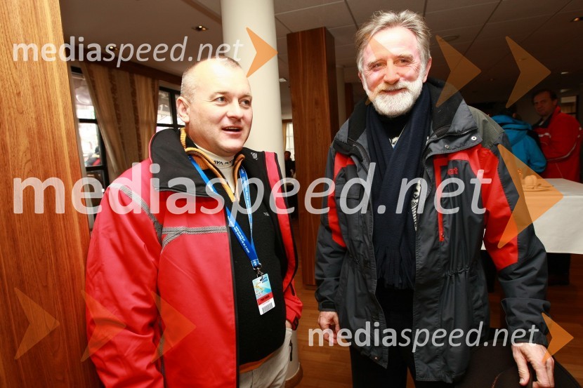 Franc Kangler, župan Maribora in Matjaž Zanoškar, župan MO Slovenj Gradec ter poslanec46. Zlata lisica, druženje na Snežnem stadionu in VIP šotoru