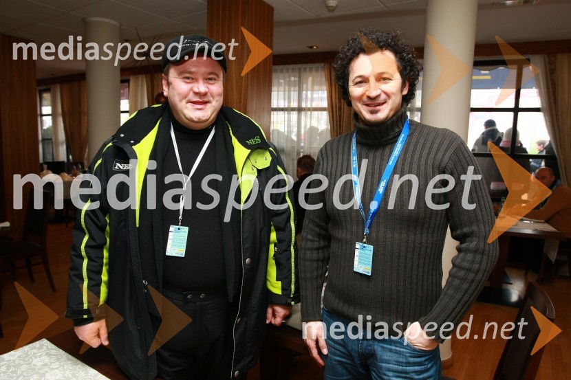 Aleš Hauc, generalni direktor Pošte Slovenije in dr. Patrick Vlačič, minister za promet46. Zlata lisica, druženje na Snežnem stadionu in VIP šotoru