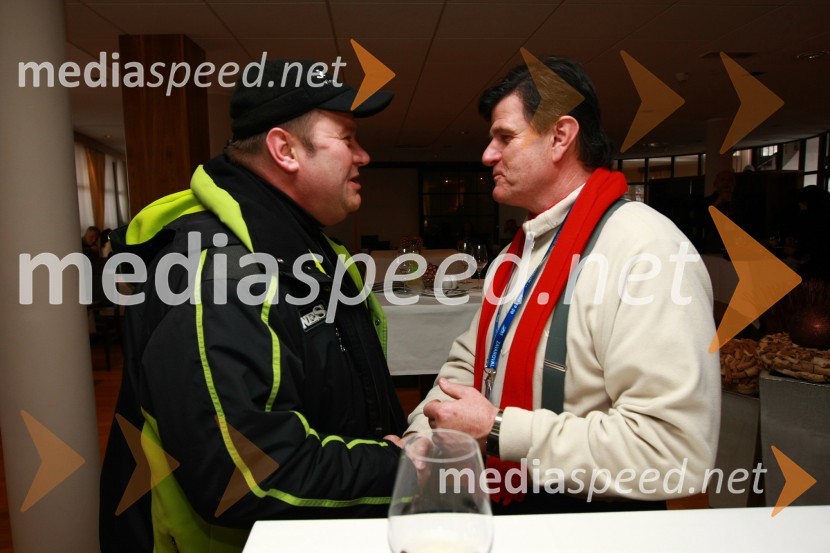 Aleš Hauc, generalni direktor Pošte Slovenije in mag. Blaž Kavčič, predsednik Državnega sveta RS46. Zlata lisica, druženje na Snežnem stadionu in VIP šotoru