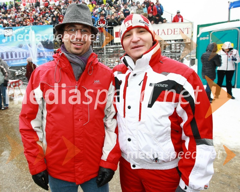 Tine Kračun, direktor podjetja Intermedius d.o.o. in Gregor Jeza, predsednik uprave Hit Šentilj d.d.46. Zlata lisica, druženje na Snežnem stadionu in VIP šotoru