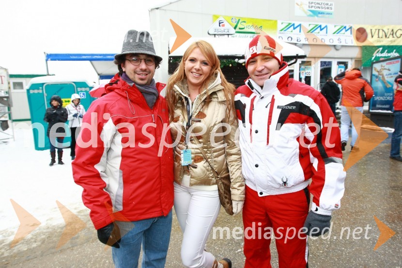 Tine Kračun, direktor podjetja Intermedius d.o.o., Bernarda Trebušak, generalna direktorica družbe Nama in Gregor Jeza, predsednik uprave Hit Šentilj d.d.46. Zlata lisica, druženje na Snežnem stadionu in VIP šotoru