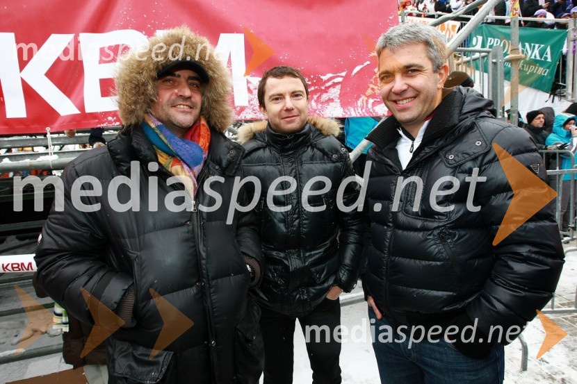 Gregor Mesarič, Tomaž Orešič, EFT Group  in Marko Arsenovič, direktor podjetja S.Oliver SLO46. Zlata lisica, druženje na Snežnem stadionu in VIP šotoru