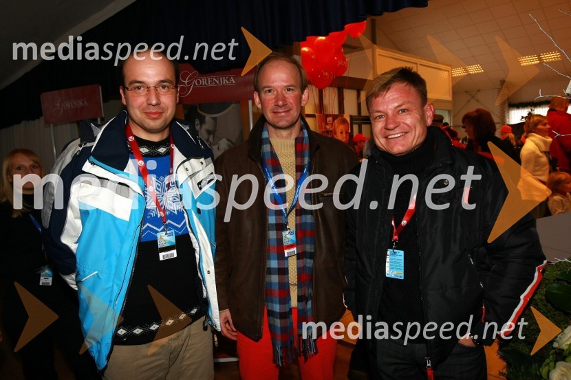 Leo Oblak, predsednik uprave Infonet media, d.d., Andrew Page, veleposlanik Velike Britanije in Franci Matoz, odvetnik46. Zlata lisica, druženje na Snežnem stadionu in VIP šotoru