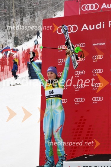 Tina Maze, smučarka (Slovenija), drugouvrščena na slalomu za 46. Zlato lisico46. Zlata lisica, slalom