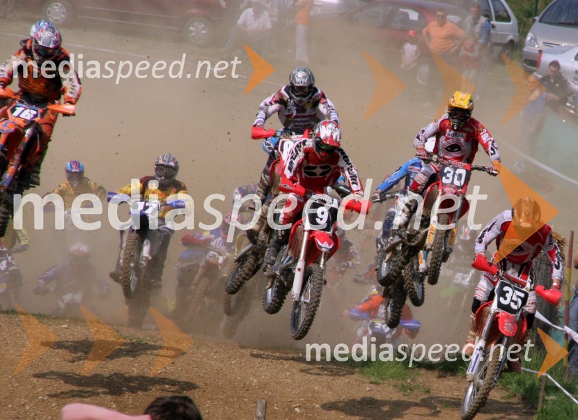 Štart 2. vožnjeMOTOKROS, EP junior do 125 ccm, Brežice