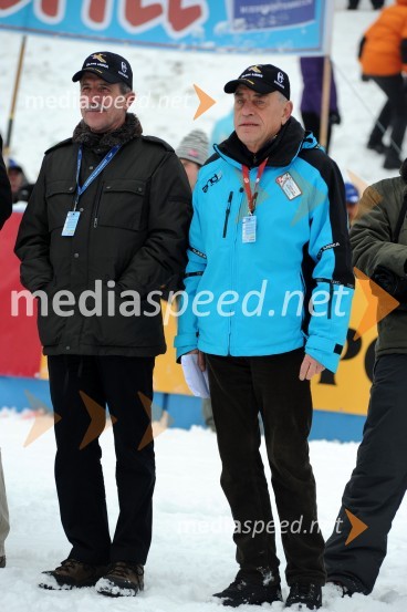 Drago Cotar, predsednik uprave Zavarovalnice Maribor;&nbsp;Danilo Kline, vodja protokola Zlata lisica46. Zlata lisica, slalom