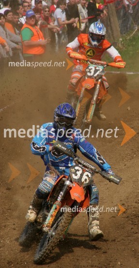 Massimo Mangini in Gianluca Martini (Italija)MOTOKROS, EP junior do 125 ccm, Brežice