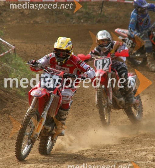 Pierfilippo Bertuzzo (Italija) in Ceril Klein Kromhof (Nizozemska)MOTOKROS, EP junior do 125 ccm, Brežice