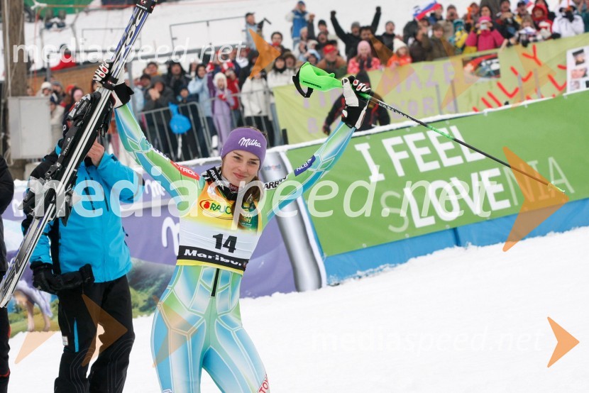 Tina Maze, smučarka (Slovenija), drugouvrščena na slalomu za 46. Zlato lisico   
 
46. Zlata lisica, slalom
