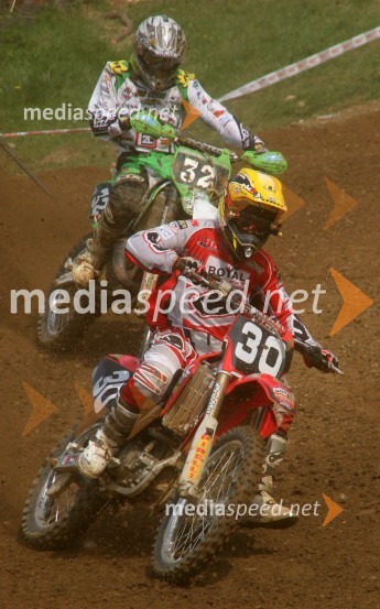 Pierfilippo Bertuzzo in Andrea Cervellin (oba Italija)MOTOKROS, EP junior do 125 ccm, Brežice