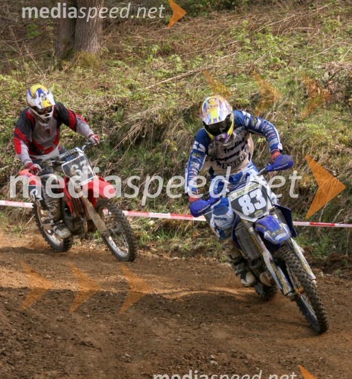 Rok Bekanovič (Slovenija) in Caerl Klis (Nizozemska)MOTOKROS, EP junior do 125 ccm, Brežice
