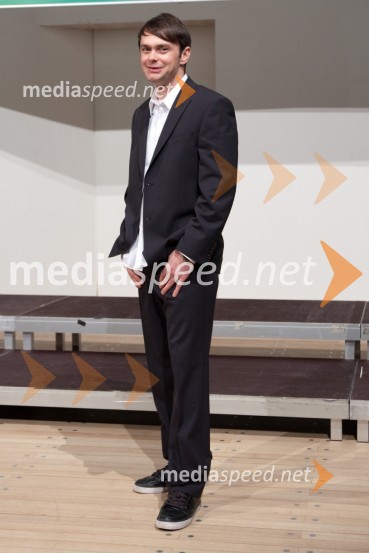 Rok Flander, deskar na sneguPredstavitev olimpijske delegacije Slovenije