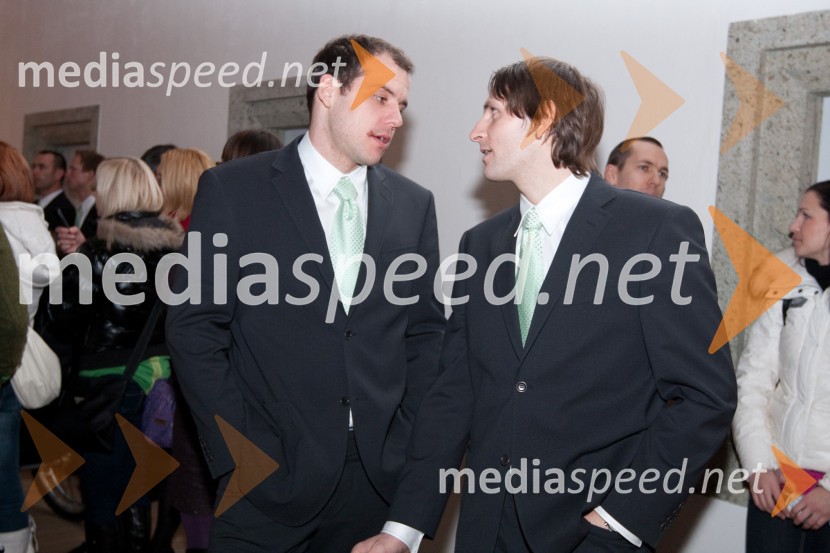 Mitja Dragšič, alpski smučar in Aleš Gorza, alpsko smučanjePredstavitev olimpijske delegacije Slovenije