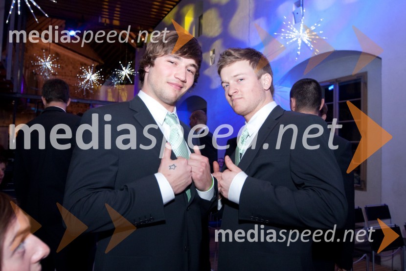 	Filip Flisar, smučar in Andrej Križaj, alpski smučarPredstavitev olimpijske delegacije Slovenije