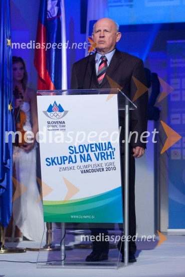Janez Kocijančič, predsednik olimpijskega komitejaPredstavitev olimpijske delegacije Slovenije