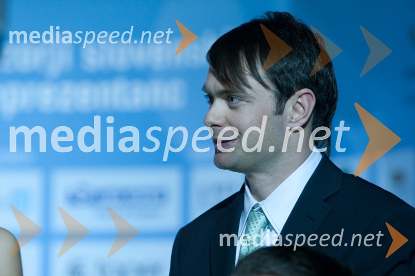 Rok Flander, deskar na sneguPredstavitev olimpijske delegacije Slovenije