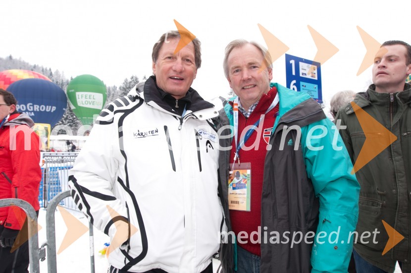 Franc Klammer, nekdanji austrijski smučar in Gerhard Dorfler49. Pokal Vitranc 2010, veleslalom