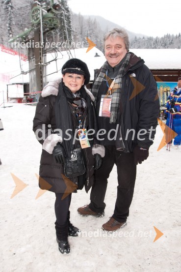 Zdenka Kahne, lastnica in direktorica kozmetike Kahne in soprog Marjan49. Pokal Vitranc 2010, veleslalom
