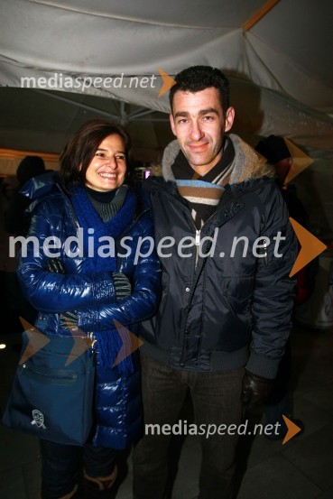 Marko Simeunovič, nekdanji nogometaš in soproga BožaRok Flander Snowboard show 2010