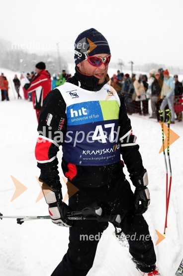 Grega Skočir, pevec skupine Big Foot MamaX - plozija zabave 2010, veleslalom glasbenikov
