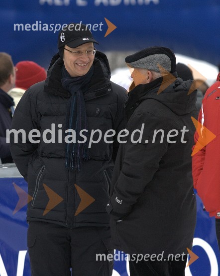 Igor Lukšič, minister za šolstvo in šport ter Janez Kocijančič, predsednik olimpijskega komiteja49. Pokal Vitranc 2010, veleslalom