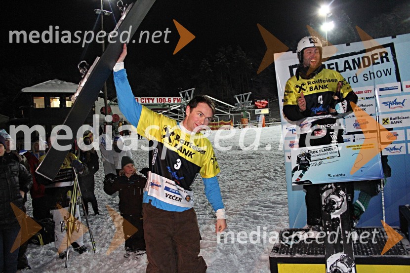 Rok Flander, deskar na snegu in Andi Prommegger (Austrija)Rok Flander Snowboard show 2010