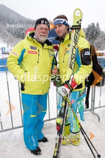Jaroslav Kalan, direktor Smučarske zveze Slovenije in Aleš Gorza, smučar (Slovenija)49. Pokal Vitranc 2010, veleslalom