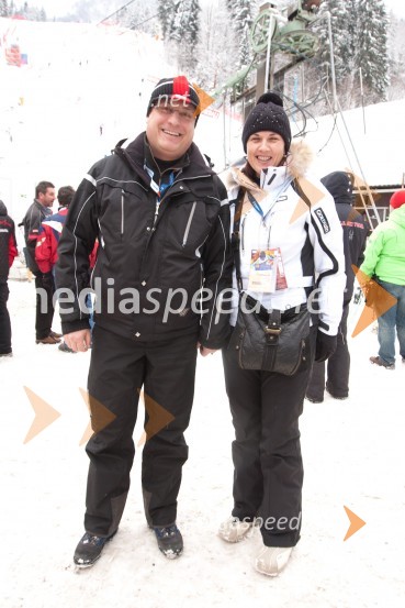 Iztok Klančnik, direktor avtenta.si in soproga49. Pokal Vitranc 2010, veleslalom
