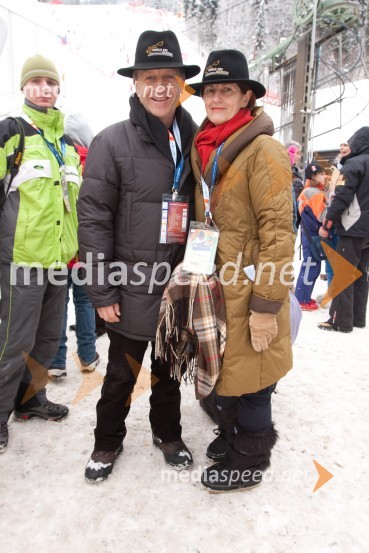 Branko Pavlin, predsednik uprave časopisne družbe Dnevnik, soproga Mojca49. Pokal Vitranc 2010, veleslalom