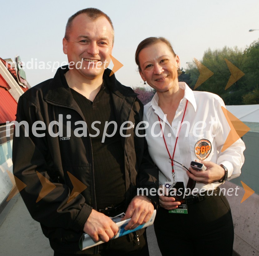 Franc Kangler, poslanec SLS in Violeta Freeland, predsednica AMD KrškoSPEEDWAY GRAND PRIX, VN Slovenije 2006