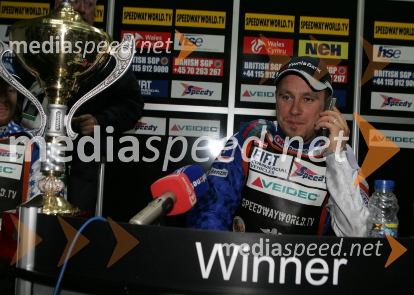 Nicki Pedersen (Danska), zmagovalec dirkeSPEEDWAY GRAND PRIX, VN Slovenije 2006