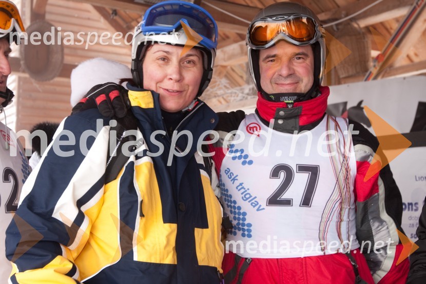 Polonca Kukec, guvernerka slovenskih Lions Klubov in …Lions Ski Open 2010, dobrodelna veleslalomska tekma