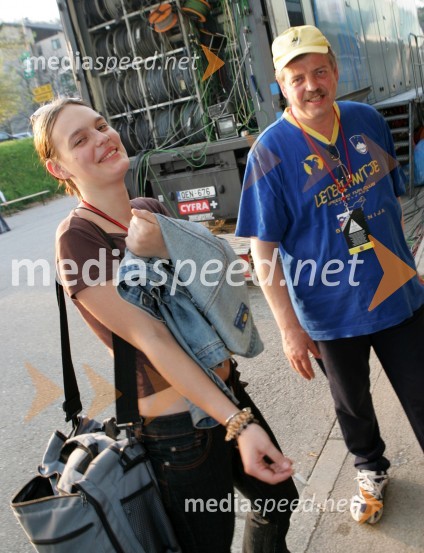 Tamara Potepan Leljak in Stane Kadunc, slovenska novinarjaSPEEDWAY GRAND PRIX, VN Slovenije 2006, RAZNO