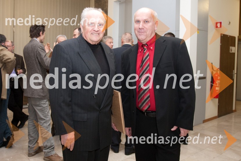 Marko Munich, skladatelj in Matevž Plevnik, razvojni inženirOdprtje novega studia 26 Radia Slovenija