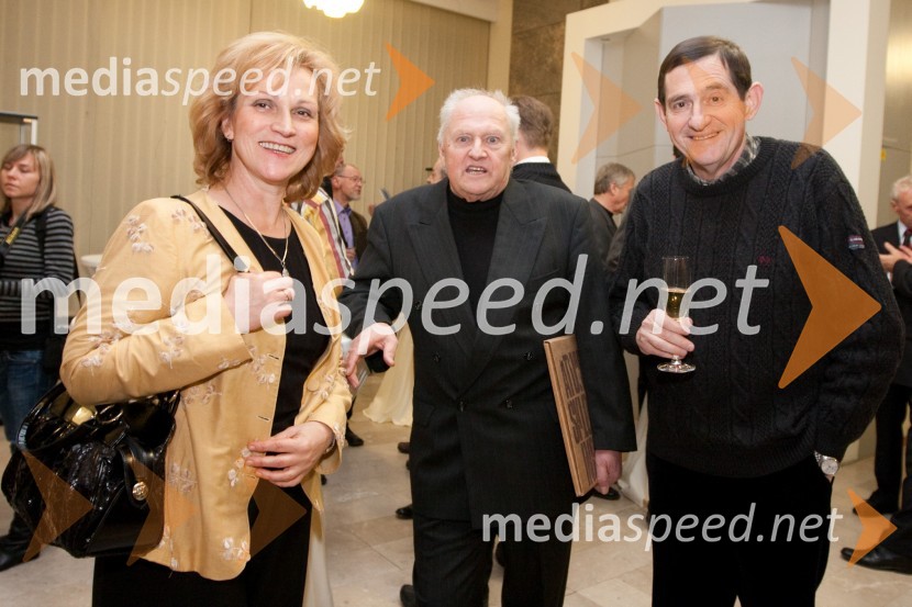 Monika Skalar, Marko Munich, skladatelj in Jože BaničOdprtje novega studia 26 Radia Slovenija