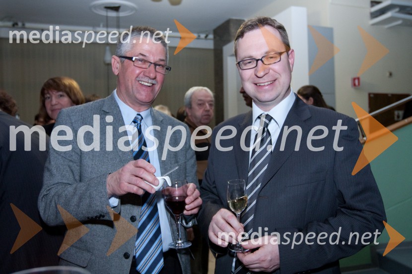 Roman Šalamon in Marko Filli, tehnični direktor RTVOdprtje novega studia 26 Radia Slovenija