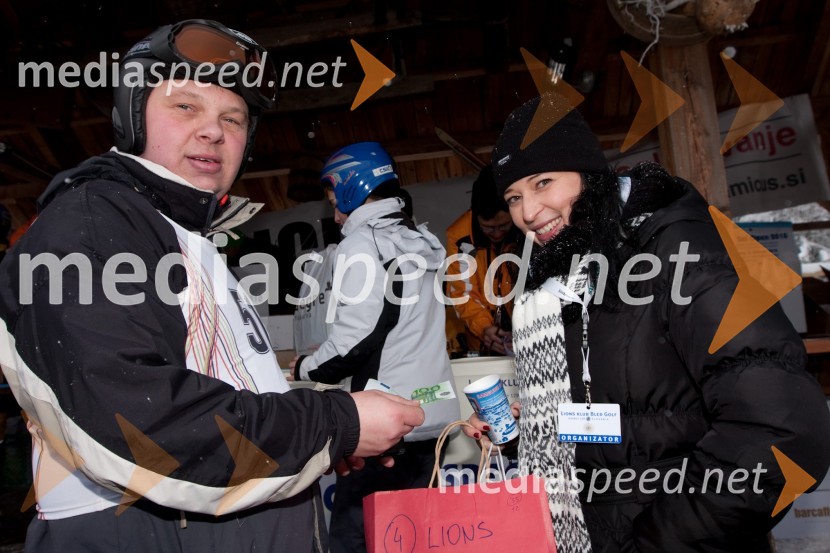 Miha Teran in Sonja Gobec, Lions Klub Bled GolfLions Ski Open 2010, dobrodelna veleslalomska tekma
