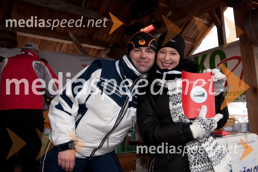 Gorazd Copek in Sonja Gobec, Lions Klub Bled GolfLions Ski Open 2010, dobrodelna veleslalomska tekma