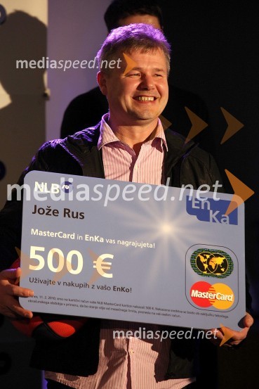 Jože Rus, nagrajenecMasterCard in EnKa nagrajujeta, zaključek nagradne igre