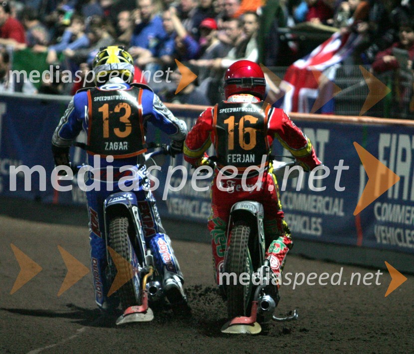 Matej Žagar (Slovenija) in Matej Ferjan (Madžarska - Slovenija)SPEEDWAY GRAND PRIX, VN Slovenije 2006, dirka