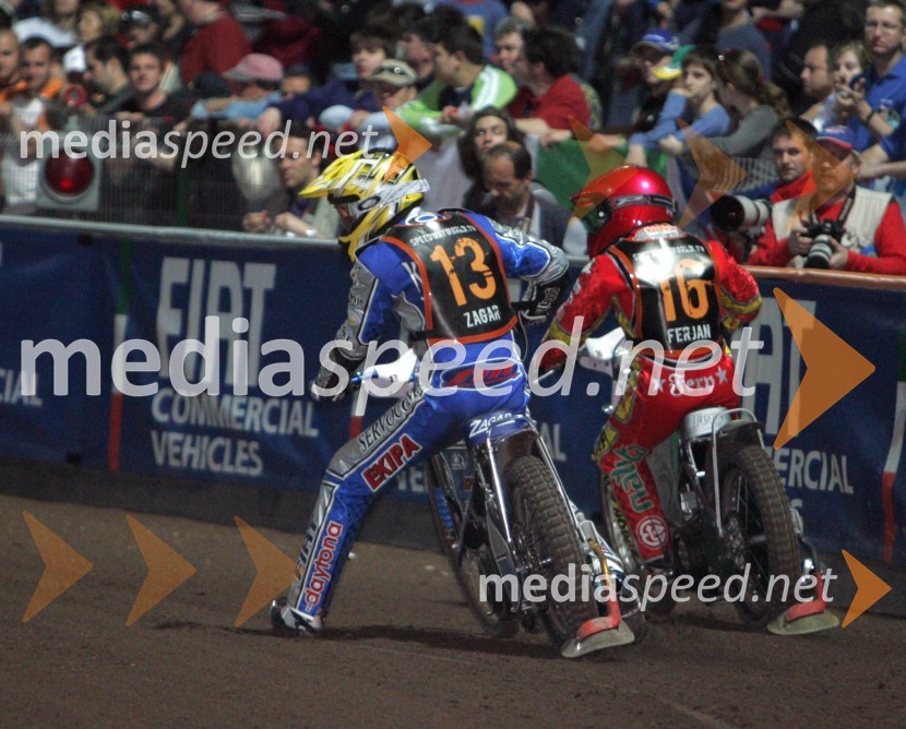 Matej Žagar (Slovenija) in Matej Ferjan (Madžarska - Slovenija)SPEEDWAY GRAND PRIX, VN Slovenije 2006, dirka